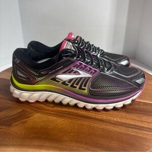 BROOKS GLYCERIN 13 Black Multi Color Road Run Walk Shoe Women’s Size 8